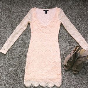 Forever 21 Lace Pink Mini Dress